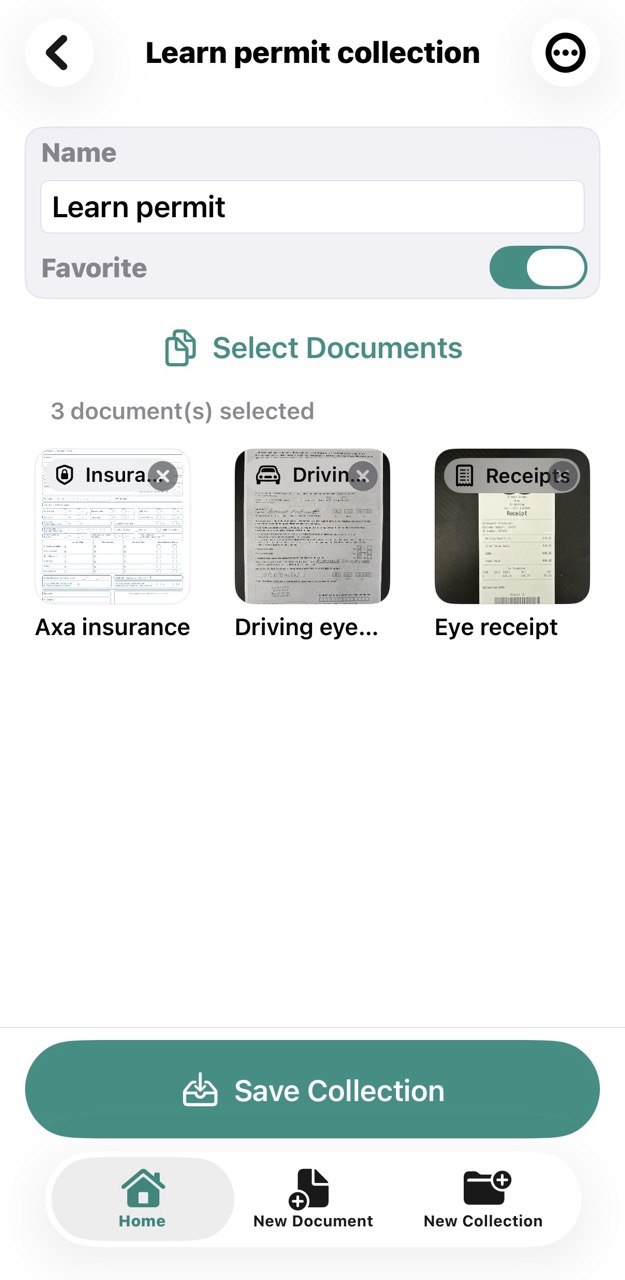 Purpose-based collections screenshot