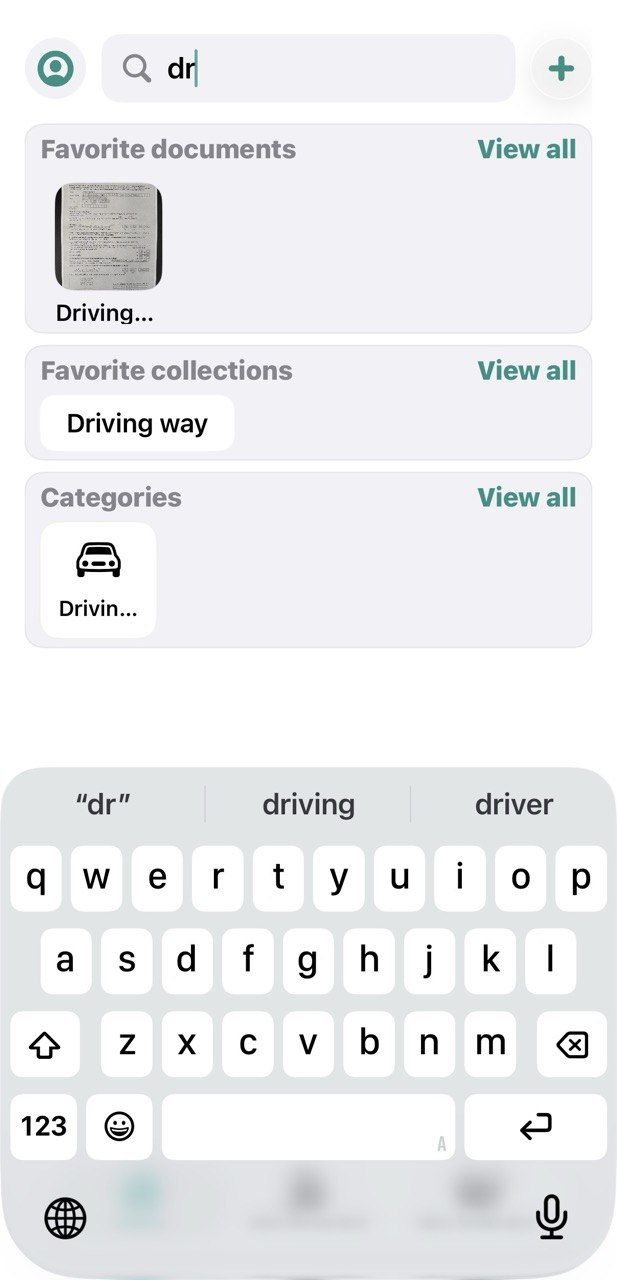 Smart categorization screenshot